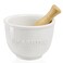 Procelain Mortar and Pestle Set, Ceramic Pill Crusher, Spice Grinder, Herb Bowl, 3.7 inch White