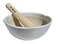 Made in Japan Ripple Ridge Mortar and Pestle Suribachi &amp; Surikogi Set 6.6 Inches for Both Right and Left Handed Mino Ware Pottery Ivory M88238