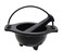 Crystalo - Cast Iron Cauldron Mortar and Pestle Set