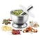 Brushed Stainless Steel Mortar and Pestle with Non-Skid Base and Silicone Lid Spices Herbs and Guacamole Grinder Pill Crusher Easily Crush Medicine Pills Tablets Vitamins to Fine Powder
