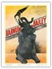 Barnum &amp; Bailey Circus - Elephant and Trapeze Artist - Vintage Advertising Poster by Henri Gray c.1896 - Master Art Print (Unframed) 9in x 12in