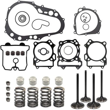 HQLP Engine Intake Exhaust Valves Seals Tappet Spring Cotter Gasket Kit for Suzuki Quadsport 400 Z400 LTZ400 LT-Z400 2003-2008