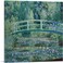 ARTCANVAS Water Lilies and Japanese Bridge Canvas Art Print Stretched Framed Painting Picture Poster Giclee Wall Decor by Claude Monet - 18" x 18" (0.75" Deep)