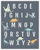 Dinosaur Alphabet Wall Art Print 12x18 Inch Print, Nursery Decor, ABC Poster, Kid's Room Decor, Gender Neutral Nursery Decor, Baby Room Decor, Playroom Decor, Children Wall Art, Dinosaur Nursery