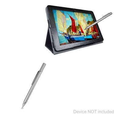 BoxWave Stylus Pen Compatible with Simbans PicassoTab 10 - FineTouch Capacitive Stylus, Super Precise Stylus Pen for Simbans PicassoTab 10 - Metallic Silver