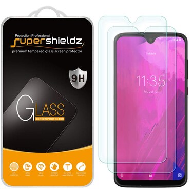 Supershieldz (2 Pack) Designed for T-Mobile (Revvlry Plus) Tempered Glass Screen Protector, Anti Scratch, Bubble Free