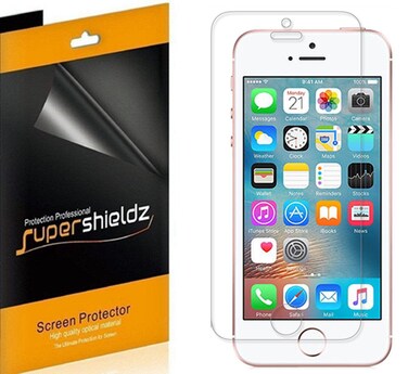 Supershieldz (6 Pack) Designed for iPhone SE (1st Gen, 2016 Edition), iPhone 5S, iPhone 5C, and iPhone 5 Screen Protector, High Definition Clear Shield (PET)