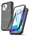 ENCASED Falcon Armor Designed for iPhone 13 Mini Case with Screen Protector - Ultra Protective Full-Body Cover (Built-in Screen Guard) Black