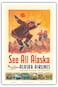 See All Alaska - Alaska Airlines - Kotzebue Eskimo Dance - Vintage Airline Travel Poster by Jess C. c.1960s - Master Art Print (Unframed) 12in x 18in
