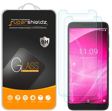 Supershieldz (2 Pack) Designed for T-Mobile (Revvl 2) Tempered Glass Screen Protector, Anti Scratch, Bubble Free