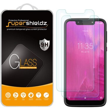 Supershieldz (2 Pack) Designed for T-mobile Revvlry Tempered Glass Screen Protector, Anti Scratch, Bubble Free