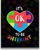Govivo It's Ok To Be Different   Autism Awareness Decor   Autism Classroom   Boho Rainbow Decor Classroom   Autism Sign   Autism Art Wall Decor Classroom   Autistic decorations - 8x10 unframed print