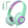 Mevoix Over Ear Kids Headphones with HD Mic, 85/94dB Volume Limit Lightweight Kids Headphones with Comfortable Earpads, Foldable Design, Stereo and Premium Sound Quality for Boys Girls Teens Toddler