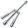 TONDA 4 Way Lug Wrench, Foldable Cross Tire Iron Lug Nut Wrench, Multi Size Chrome Plated Carbon Steel