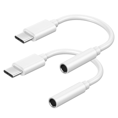 2 Pack [MFi Certified] iPhone 16 Headphones Adapter, USB Type C to 3.5 mm Headphone Jack Converter Audio Aux Adapter Dongle for iPhone 16/16 Plus/16 Pro/16 Pro Max/15/15 Plus/15 Pro/15 Pro Max