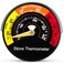 Copkim 1 Pcs Wood Stove Thermometer, Magnetic Oven Stove Temperature Wood Stove Accessories Fire Stove Pipe Thermometer Gauge for Wood Burning Stoves Top Gas Stoves Pellet Stove Fireplace Flue