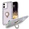 Bonitec Compatible with iPhone 11 Case - 3D Glitter Sparkle Bling Crystal Rhinestone Diamond Clear Protective Cover Kickstand Metal Finger Ring for Women Girls Cute Fashionable Anti-Scratch Non-Slip