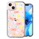 for Apple iPhone 13 Case Shockproof Hybrid Hard Soft Double Layer Protective Phone Cover, Anti-Yellowing - Pastel Easter Polkadots Bunny Chick Candies