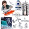 Wbzle Space Toys for Kids, Space Capsule Toys Set with Light and Sound, Space Shuttle Toys Rocket Toy, Stem Toys with Aircraft, Space Rover, Astronauts, Satellites, Signal Receiver