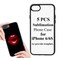 JUSTRY 5 PCS Sublimation Blanks 2D Phone Case Covers Soft Rubber Compatible with iPhone 6, iPhone 6S,4.7" Blank Cell Phone Protective Personalized Phone Case Matte Finish