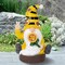 11.8 inch Solar Gnome Lights Sculptures &amp; Statues Decorations for Outdoor , Resin Summer Bee Gnome with Sunflower Light, Cute Gnomes Clearance for Patio, Lawn, Yard Garden Art Decor gifts for mom
