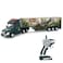 Leopmase RC Semi Truck with Trailer, Dinosaurs RC Semi-Trailer Engineering Tractor w/Sound and Colorful Lights, 2.4Ghz Remote Control Flatbed Truck Toys, RC Construction Vehicles Toy for Boys