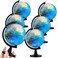 Henoyso 6 Pcs World Globe for Kids Learning, 4.6 In Desk Classroom Decorative Globe, Earth Globes with Stand for Adults Geography Table Decor
