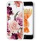 sidande Case for iPhone 6S Case, iPhone 6 Case for Girls Women, Shockproof Clear Floral Soft Flexible TPU Slim Phone Protective Case Cover for iPhone 6/iPhone 6S 4.7 inch (Purple Flower)