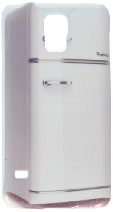 Retro refrigerator isolated on white background cell phone cover case Samsung S5