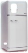 Retro refrigerator isolated on white background cell phone cover case Samsung S5