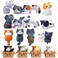 ZHOUQZSF 16 Pcs Cute Cat Figurines Cake Decorating Lovely Kitten Fairy Garden Micro Landscape Adorable Animal Statue Terrarium Crafts Home Bookshelf Mini Ornaments DIY Miniature Supplies(16PCS)