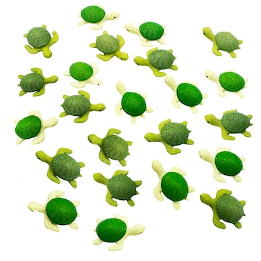 Mini Green Turtle - 20Pcs Resin Miniature Sea Turtle Figurines Tortoise Turtle Miniature Figurines Ocean Animals Statue for Fairy Garden Micro Landscape Decor Ornament (20 2styles Turtle)