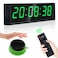 YZ Gym Timer Clock for Home Gym, Fitness Timer with Start/Stop Button, Interval Timer for Workout, Stopwatch/Countdown Timer with Remote, 12/24H Digital Wall Clock, Portable Home Gym Accessories