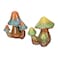 MERRYHAPY 2pcs Mushroom Figure Mushroom Statue Fairy Plants Stakes Ceramic Garden Mushrooms Fairy Gardens Mushroom Micro Out Door Decor Garden Ceramic Mushroom Ceramics Miniature Child Props