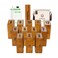 SunNordic Wooden Throwing Game Set, Numbered Block Toss Games with 1 x Scoreboard,12 x Premium Rubber Wood Pins &amp; 1 x Dowel, Outdoor Backyard Lawn Bowling Yard Game for Kids, Adults &amp; Family