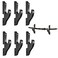 6 Pieces Sword Hook Wall Mount Samurai Sword Hanger for Wall Adjustable Wooden Sword Rack Decorative Katana Holder Martial Arts Weapon Stands Display with 6 Pcs Nails for Saber Tanto Rapier Cosplay