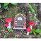 Cliocoo Fairy Door and Mushrooms for Trees, Glow in The Dark Gnome Home Door, Garden Tree Decor Kit with Adorable Mushrooms (Fairy Door with Mushrooms)