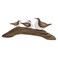 Wood Bird Statue Nautical Decor Decorative Seagull Sculpture Hand Carved Wooden Sea Birds Figurine Coastal Ocean Beach Themed Decoration for Home Yard Bathroom Living Room (C)
