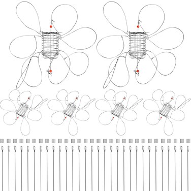 MorningRo 10 Pcs Crab Snare Traps with 8 Loops Stainless Steel Crab Snare for Fishing Rods Crab Trap for Crabbing Dungeness Red Rock and Blue Crab with 50 Replace Loops and Crimps