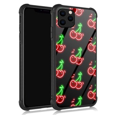 ZHEGAILIAN Case Compatible with iPhone 11,Fluorescent Cherry 11 Cases for Girls/Women,UNBreak Reinforced Corners Fashion Back Cover Soft TPU Bumper Frame Full Body Case Compatible with iPhone 11 6.1in