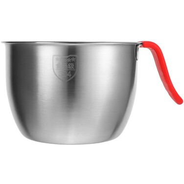 TOPBATHY Stainless Steel Mixing Bowls with Handle Mixing Batter Bowl for Kitchen Mix Cook Bake Prep