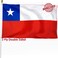 Chile Chilean Flag 3x5 ft Outdoor, Double Sided 3 Ply Heavy Duty Chile National Country Flag, 100% Quality Polyester Chilean Banner with Brass Grommets 4 Rows Stitches