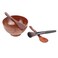lasenersm 1 Set Mask Bowl with Spoon Spatula &amp; Brush Eco Wooden Mask Mixing Bowl and Spoon Facemask Bowl Mud Mask Mixing Bowl DIY Skin Care Mixing Tool Kit for Women Home Beauty Salon Use, Dark-Brown