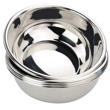 Ggbin 18/10 Stainless Steel Mixing Bowls, Heavy Duty Metal Salad Bowls, 1.5 Quart, Set of 4