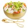 Supkiir Stainless Steel Salad Bowls with Gold Salad Tong, 9.8&rdquo;&times;4.5&rdquo; 51oz Gold Kitchen Mixing Bowl, Large Serving Bowl Nesting Bowls for Mixing Cooking Baking Prepping Salad Soup Fruit