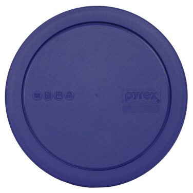 Pyrex 322-PC Blue Round Mixing Bowl Plastic Lid Made in the USA