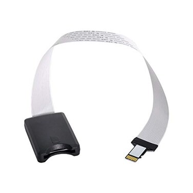 cablecc Micro-SD TF Memory Card Kit Male to SD Female Extension Soft Flat FPC Cable Extender 25cm