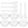 Beaupretty Esthetician Bowl Set Glass Facial Mask Making Bowl Spa Diy Mixing Stirring Bowls Accessory With Stick Spatula