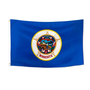 Bolcagob Minnesota State Flag 2x3FT Minnesota Flag Banner for Outdoor Room Decorations Double Sewing Edges and 2 Shiny Brass Grommets 100% Polyester (2x3FT)