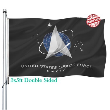 Space Force Flag 3x5 Outdoor Double Sided- Heavy Duty United States Space force Military Flags Banner with 2 Brass Grommets 4 Rows Stitched